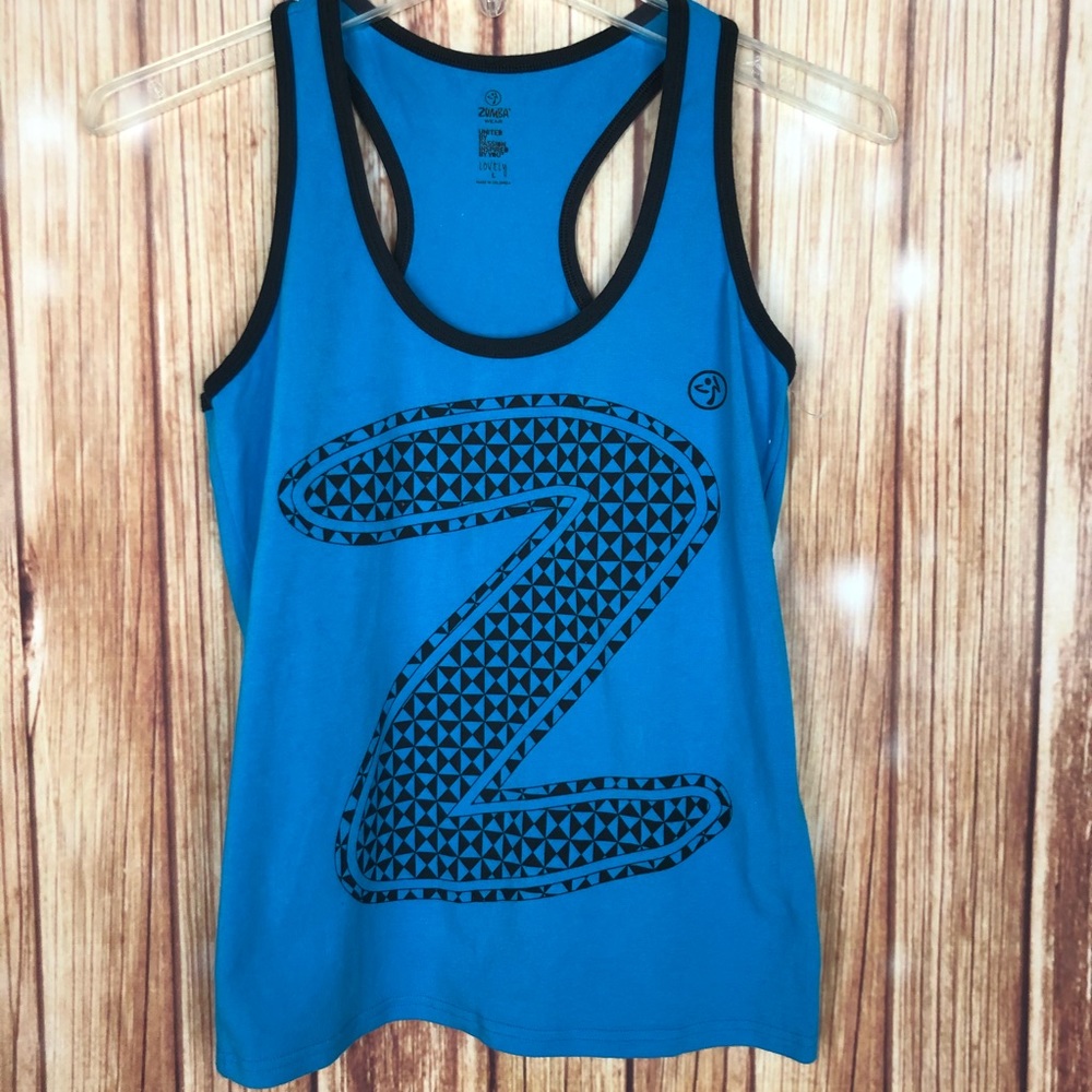 Zumba Turquoise and Black Racerback NWT (L)